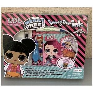 LOL SURPRISE DOLLS MESS FREE IMAGINE INK Markers 4 IN 1 ACTIVITY Book Set New